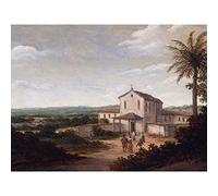 Artery8 Frans Jansz Post Church Building Brazil Painting Large XL Wall Art Canvas Print