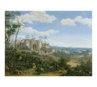 Artery8 Frans Jansz Post View Of Olinda Brazil Painting Premium Wall Art Canvas Print 18X24 Inch