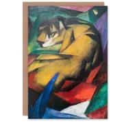 Artery8 Franz Marc Art Card Tiger Colourful Abstract Animal