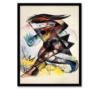 Artery8 Franz Marc Framed Wall Art Print Caliban Figurine for The Tempest | Size: A4 Artery8 Multicolor A4