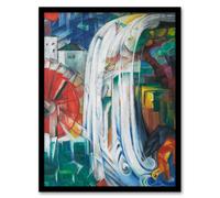 Artery8 Franz Marc Framed Wall Art The Bewitched Mill Colourful Painting | Size: A4 Artery8 Multicolor A4
