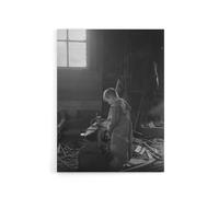 Artery8 Fred Brockett Blacksmiths Apprentice Photograph Canvas Art Print in Grey | Size: W18" x H24" Artery8 Grey W18" x H24"