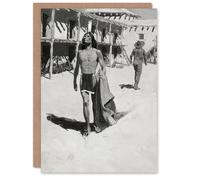 Artery8 Frederic Remington Personalised Art Card Cheerful Looks Followed the Bat