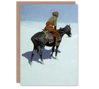 Artery8 Frederic Remington Personalised Art Card Native American Scout on Horse