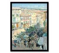 Artery8 Frederick Childe Hassam Framed Wall Art View of a Southern French City | Size: A4 Artery8 Multicolor A4