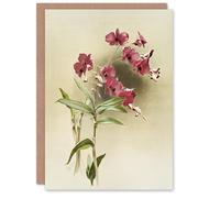 Artery8 Frederick Sander Cooktown Pink Orchid Flowers Personalised Art Greeting Card