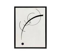 Artery8 Free Curve to the Point Wassily Kandinsky Framed Canvas Wall Art Print in White | Size: W18" x H24" Artery8 White W18" x H24"