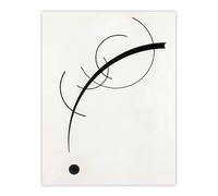 Artery8 Free Curve to the Point Wassily Kandinsky Wall Art Poster Print in White | Size: W12" x H16" Artery8 White W12" x H16"