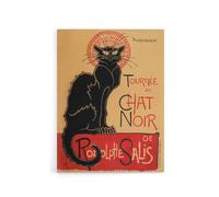 Artery8 French Vintage Advert Chat Noir Black Cat Canvas Wall Art Print | Size: W12" x H16" Artery8 Multicolor W12" x H16"