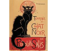 Artery8 French Vintage Advertising Tournee Du Chat Noir The Black Cat Rodolphe Salis Art Print Canvas Premium Wall Decor Poster Mural