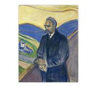 Artery8 Friedrich Nietzsche Portrait XL Extra Large Wall Art Poster Print 24X32 Artwork By Munch : Philosopher Tribute Print Ideal For Study Library Or Reading Space Adding Strength And Focus