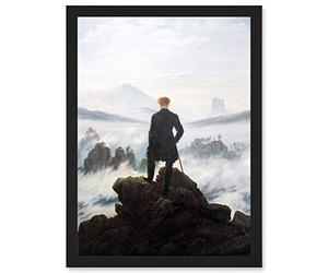 Artery8 Friedrich Wanderer Above Sea Fog Painting Artwork Framed A3 Wall Art Print
