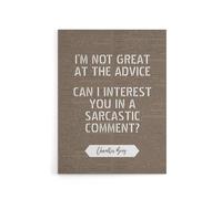 Artery8 Friends Quote Sarcastic Comment Chandler Canvas Wall Art Print in Brown | Size: W12" x H16" Artery8 Brown W12" x H16"