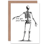 Artery8 Friendship Skeleton Bones Funny Greetings Card in White Artery8 White