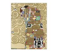 Artery8 Fulfillment Lovers Embrace Painting Vintage Wall Art Print Klimt in Gold | Size: W24" x H32" Artery8 Gold W24" x H32"