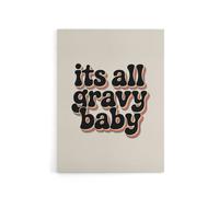 Artery8 Funky Retro It's All Gravy Baby Rainbow Typography Canvas Art Print in Beige | Size: W24" x H32" Artery8 Beige W24" x H32"