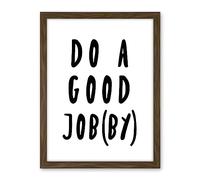 Artery8 Funny Bathroom Toilet Wall Art Scottish Do A Good Jobby Artwork Framed Wall Art Print 18X24 Inch