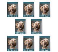Artery8 Funny Dog Birthday Cards - Pack of 8 A6 Cards with Envelopes - “HOW OLD?!” Humorous Puppy Designs - Ideal for Dog Lovers, Adults & Friends - Blank Inside for Personal Message