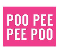 Artery8 Funny Toilet Wall Art Poo Poo Pee Pee Bathroom Sign Decor Large Wall Art Poster Print Thick Paper 18X24 Inch