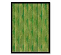 Artery8 Furuya Korin Framed Wall Art Print Green Lines Vintage Pattern | Size: A3 Artery8 Green A3