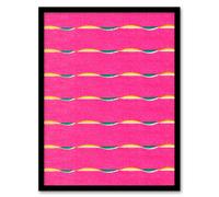 Artery8 Furuya Korin Framed Wall Art Print Textile Pattern Vibrant Pink | Size: A4 Artery8 Pink A4
