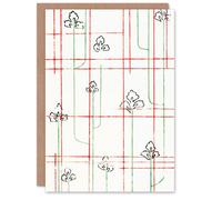 Artery8 Furuya Korin Japanese Art Card Leaf Lines Shima Textile Pattern