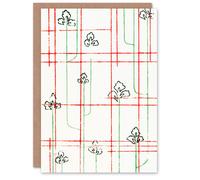 Artery8 Furuya Korin Japanese Art Card Leaf Lines Shima Textile Pattern