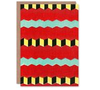 Artery8 Furuya Korin Japanese Art Card Shima Zigzag Textile Patterns