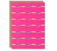 Artery8 Furuya Korin Japanese Art Card Textile Pattern Vibrant Pink