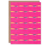 Artery8 Furuya Korin Japanese Art Card Textile Pattern Vibrant Pink