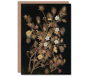 Artery8 G A Audsley Art Card Vintage Japanese Autumn Flowers