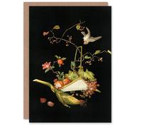 Artery8 G A Audsley Art Card Vintage Stylised Still Life with Bird