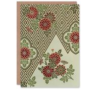 Artery8 GA and MA Audsley Art Card Geometric Spiral and Floral Pattern
