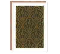 Artery8 GA and MA Audsley Art Card Lily and Crown Art Deco Pattern