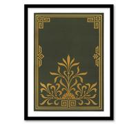 Artery8 Ga And Ma Audsley Framed Wall Art Antique Art Deco Botanical Pattern - A4 Size
