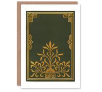 Artery8 GA and MA Audsley Art Card Antique Art Deco Botanical Pattern