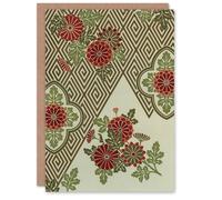 Artery8 GA and MA Audsley Art Card Geometric Spiral and Floral Pattern