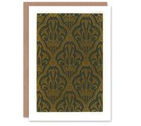 Artery8 GA and MA Audsley Art Card Lily and Crown Art Deco Pattern