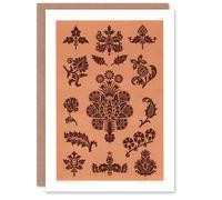 Artery8 GA and MA Audsley Art Card Medieval Botanical Pattern