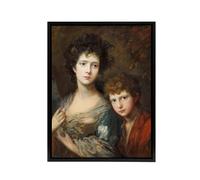 Artery8 Gainsborough Elizabeth Thomas Linley Framed Canvas Wall Art Print | Size: W12" x H16" Artery8 Multicolor W12" x H16"