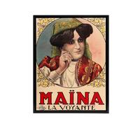 Artery8 Galice 1930 Advert Maina Seer Voyante Framed Canvas Wall Art Print | Size: W24" x H32" Artery8 Multicolor W24" x H32"