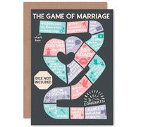 Artery8 Game Of Marriage Celebration Fun Wedding Greetings Card Artery8 Multicolor