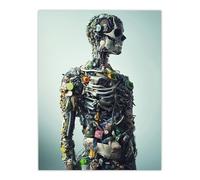 Artery8 Garbage Skeleton Recycling Conceptual Art Living Room Extra Large XL Wall Art Poster Print
