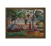 Artery8 Gauguin The Large Tree Tahiti Painting Artwork Framed Wall Art Print 18X24 Inch