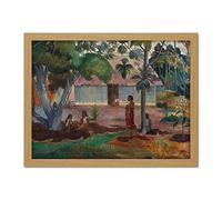 Artery8 Gauguin The Large Tree Tahiti Painting Artwork Framed Wall Art Print 18X24 Inch