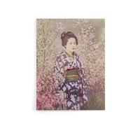 Artery8 Geisha & Cherry Blossom Canvas Wall Art Print Ogawa Kazumasa in Pink | Size: W24" x H32" Artery8 Pink W24" x H32"