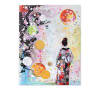 Artery8 Unframed Wall Art Geisha Floral Kimono Japan Abstract Fantasy - 12X16 Inch