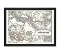Artery8 Geography Map Illustrated Antique Empire Alexander Great Mediterranean Wall Art Print - A4 Size