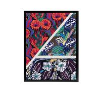 Artery8 Geometric Floral Motifs Benedictus Black Framed Canvas Wall Art | Size: W18" x H24" Artery8 Multicolor W18" x H24"