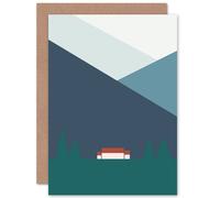 Artery8 Geometric Highland Home Greetings Card in Navy Artery8 Navy